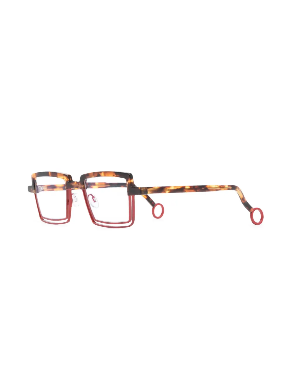 Theo Eyewear Spinner 7 bril met vierkant montuur - Bruin