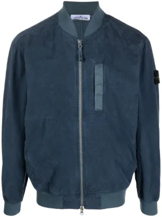 Stone island blue bomber jacket discount