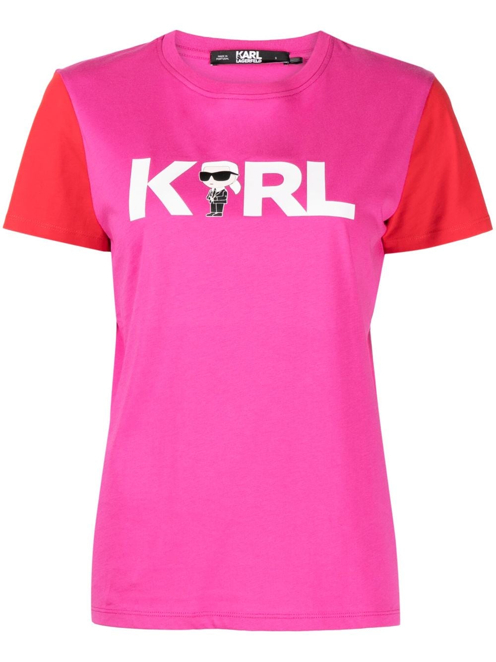 Karl Lagerfeld Ikonik 2.0 Karl Logo T恤 In Pink