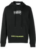 Off-White slogan-print drawstring hoodie - Black