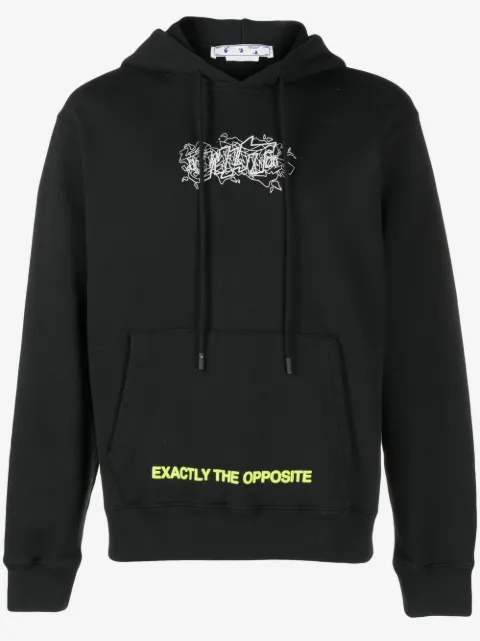 Off-White slogan-print drawstring hoodie