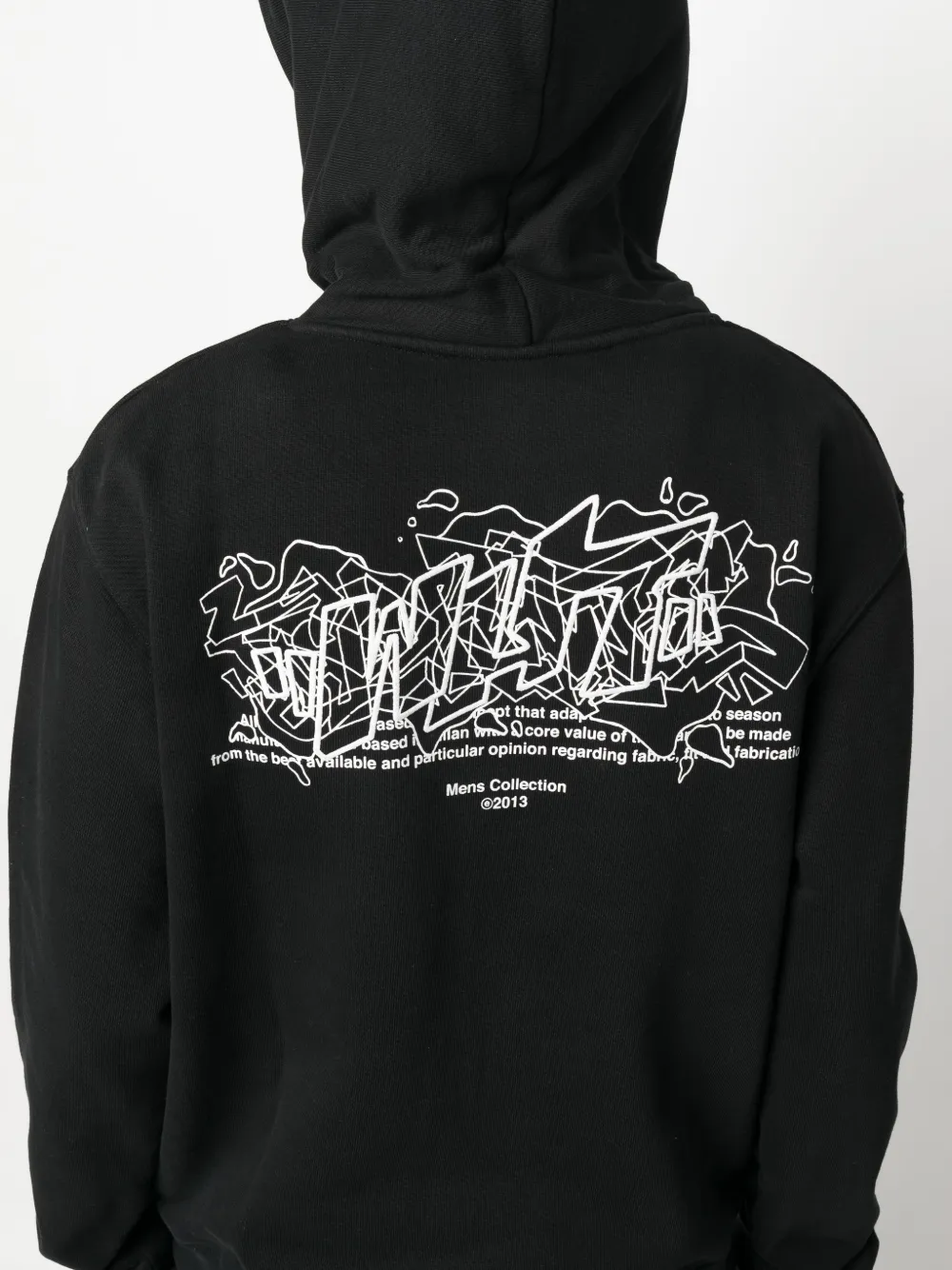 slogan-print drawstring Hoodie