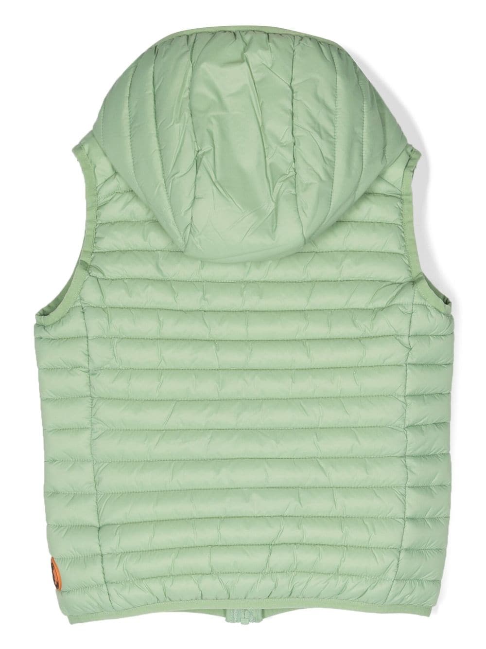 Shop Save The Duck Logo-patch Padded Gilet In Green