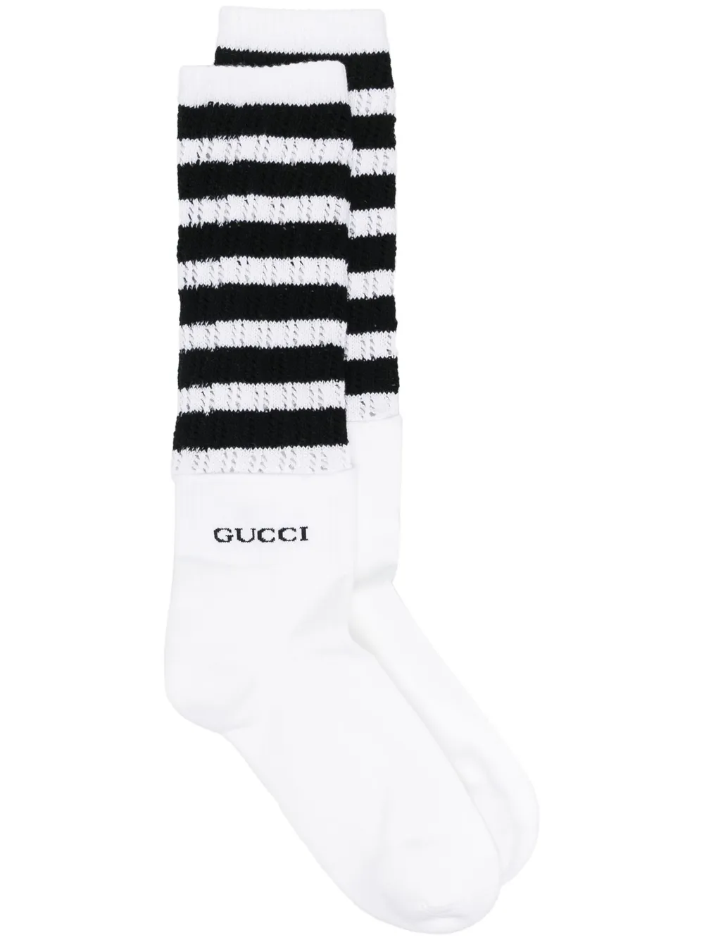 Gucci Gestreifte Socken Mit IntarsienLogo Farfetch