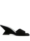 The Attico Cheope 75mm suede sandals - Black