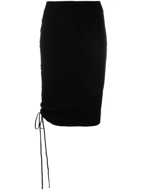 Robe mi-longue à lien de resserrage - Off-White - Modalova
