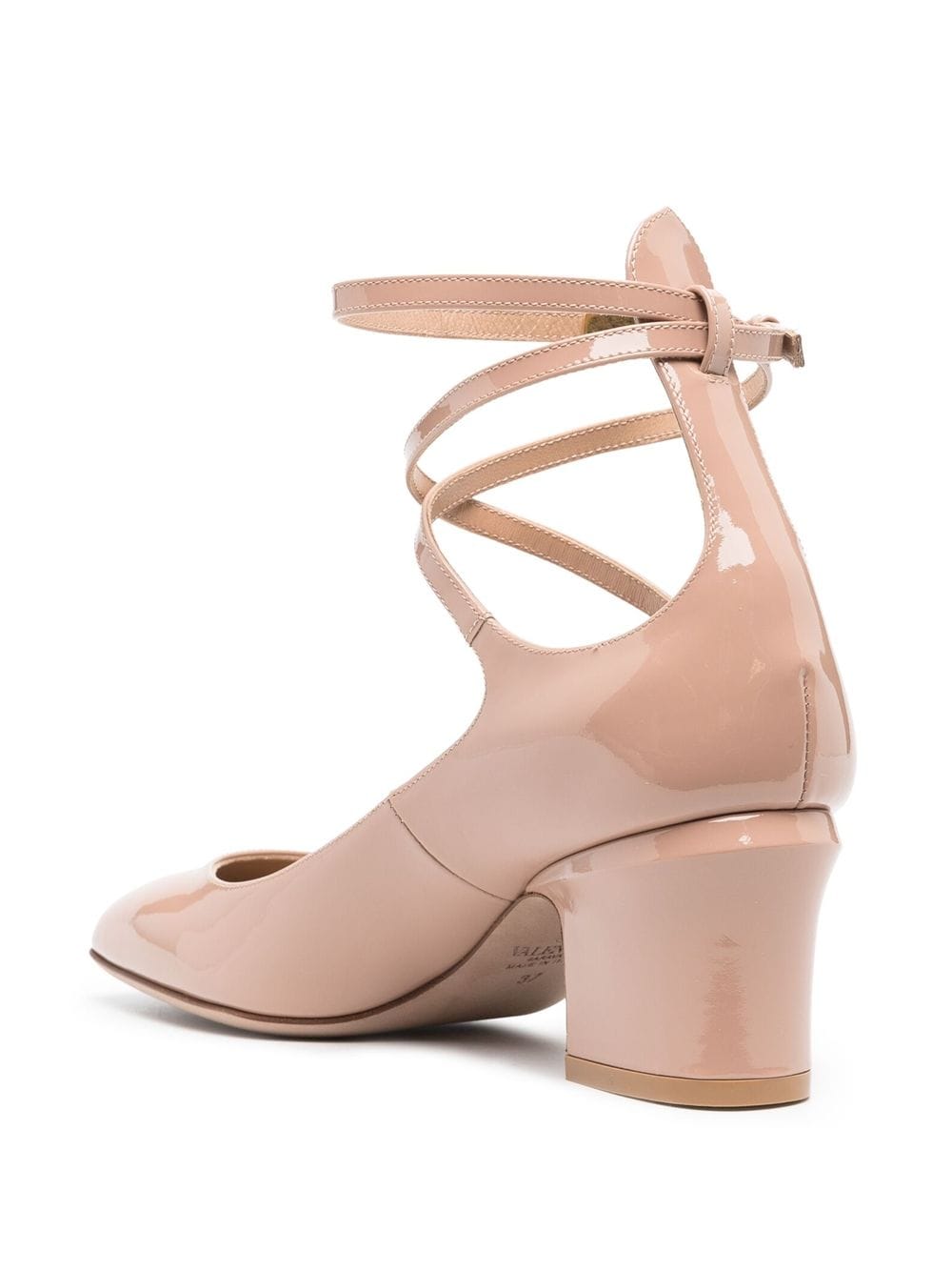 Shop Valentino Tan-go 60mm Patent Leather Pumps In Pink