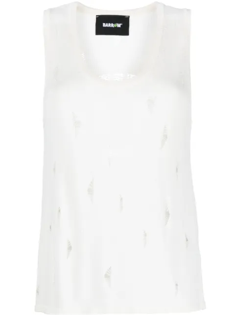 BARROW - distressed-effect sleeveless top