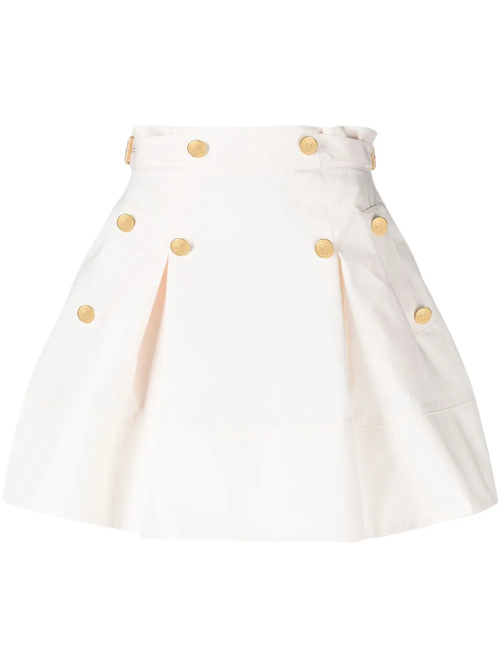 ELISABETTA FRANCHI FLARED COTTON MINI SKIRT