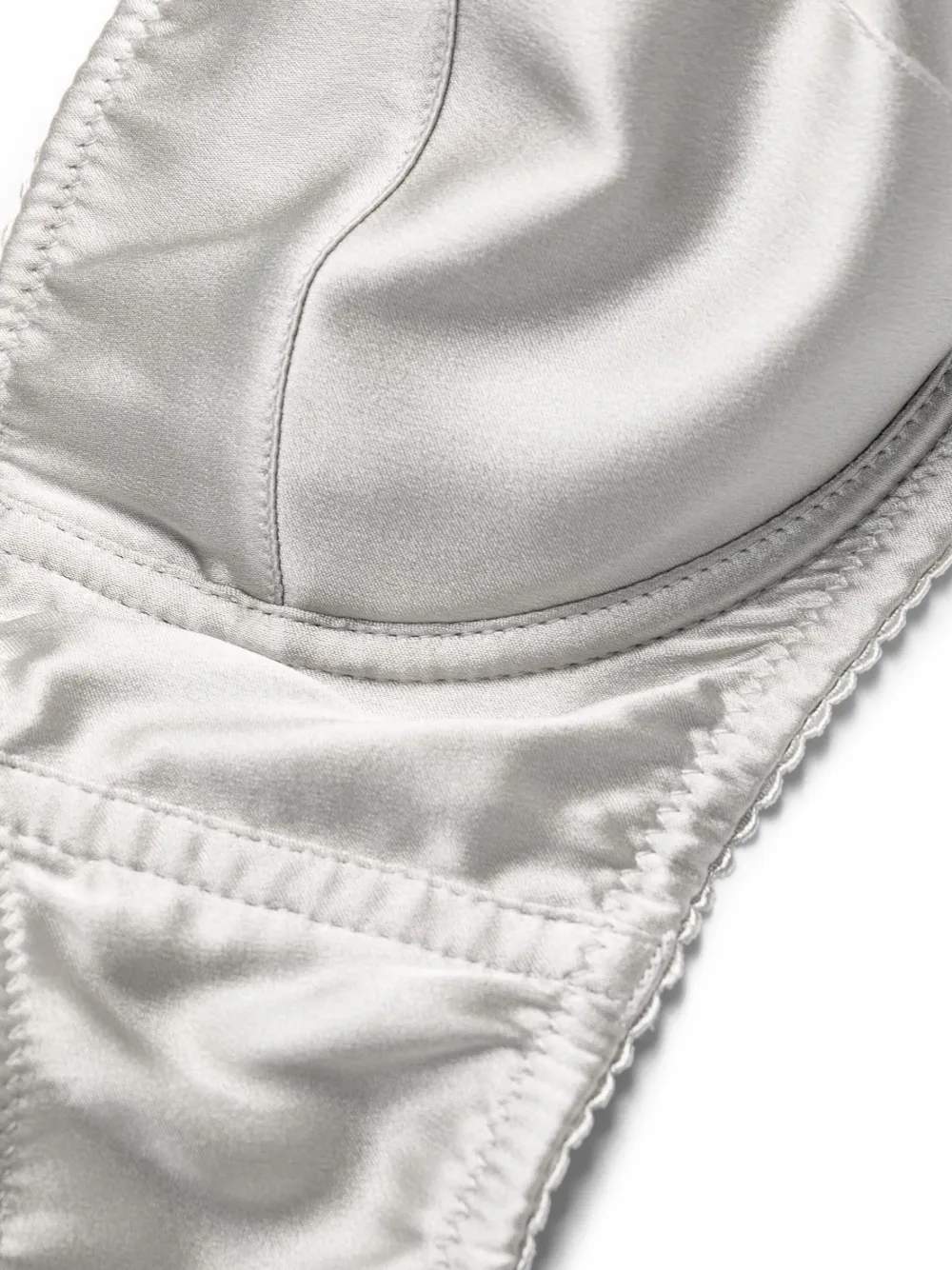 Dolce & Gabbana Metallic Balconette Bra In Silver