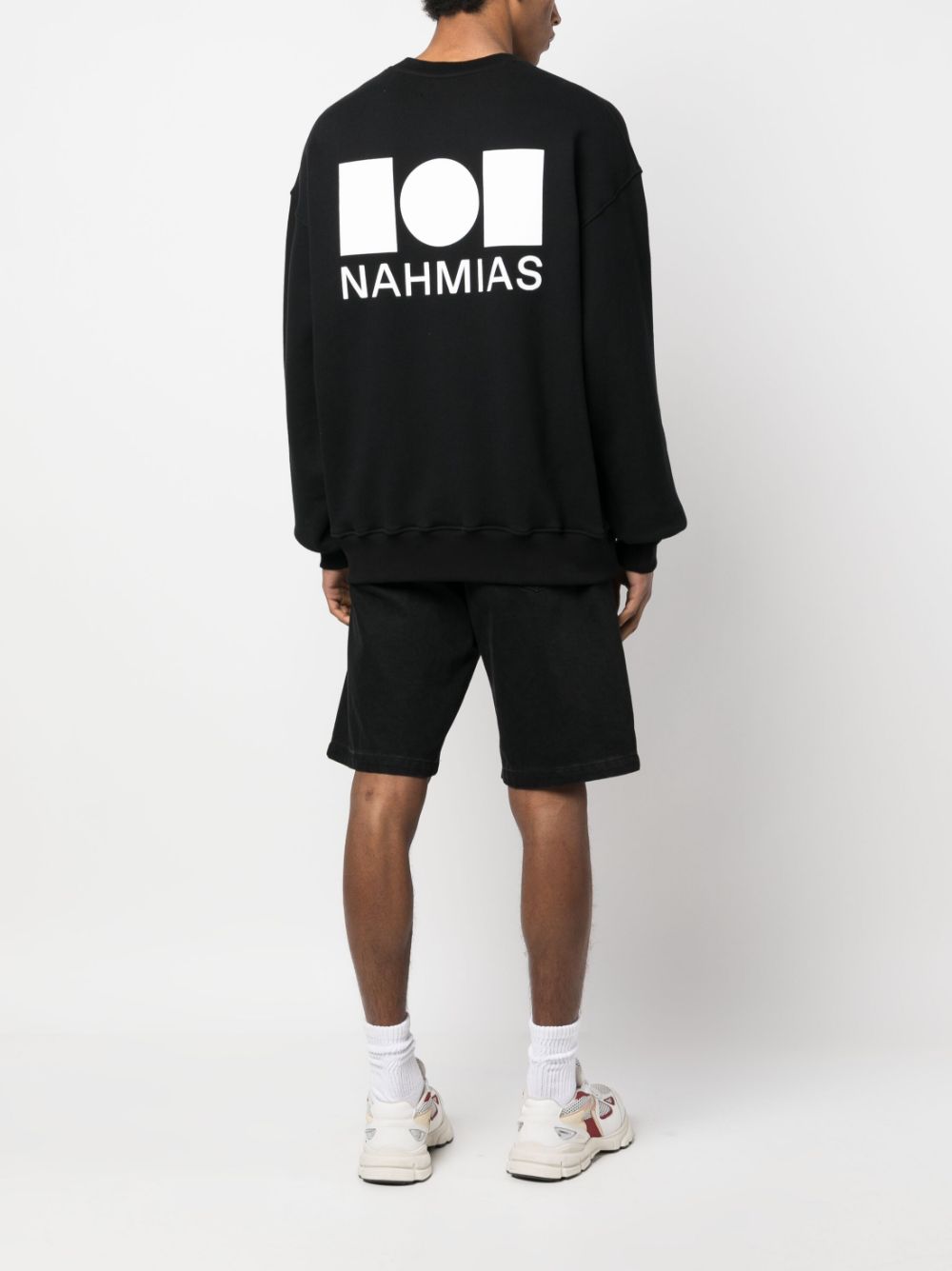 Nahmias Sweater met logoprint - Zwart