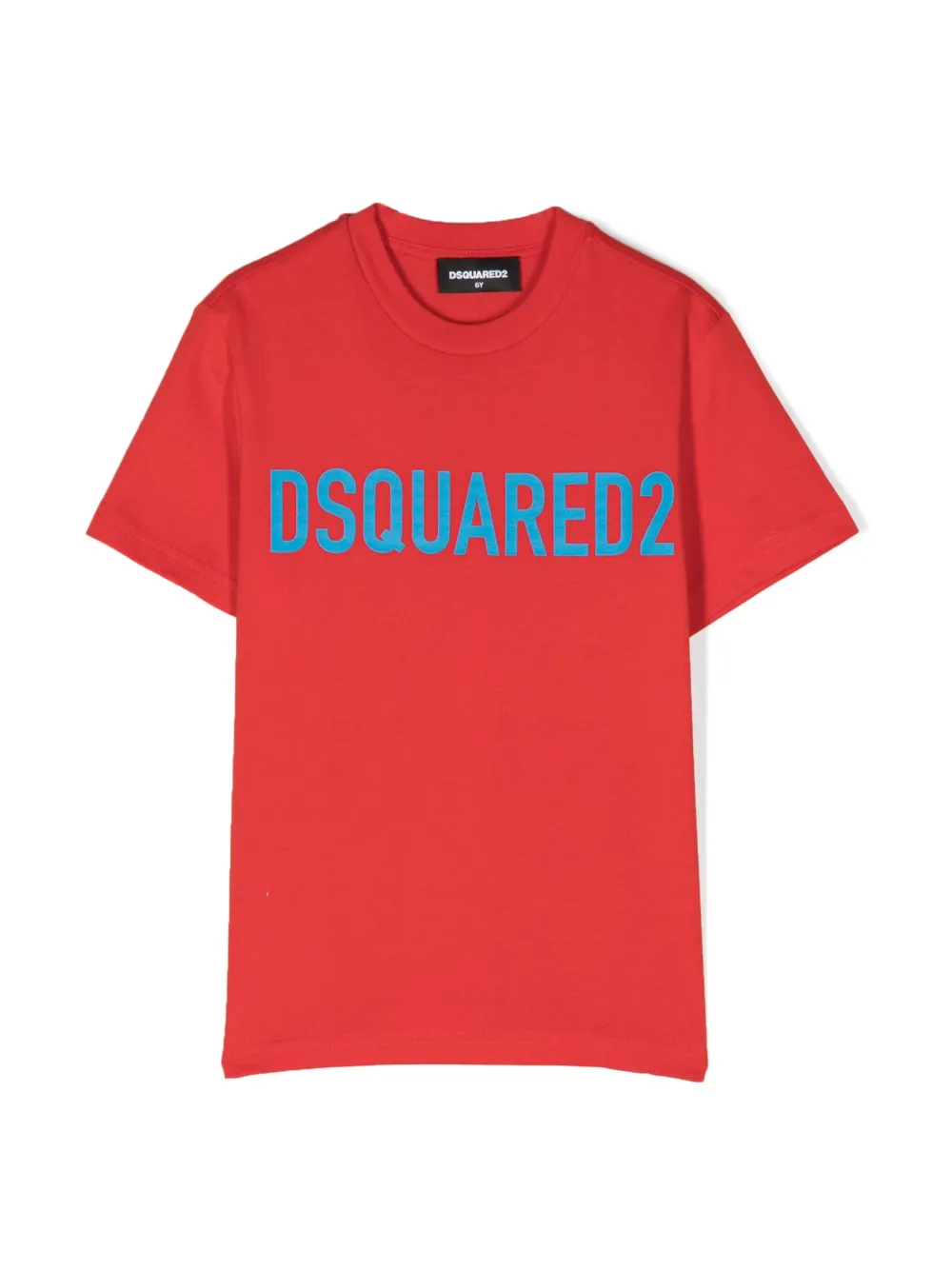 Dsquared2 Kids' Logo-print Short-sleeve Cotton T-shirt In Red