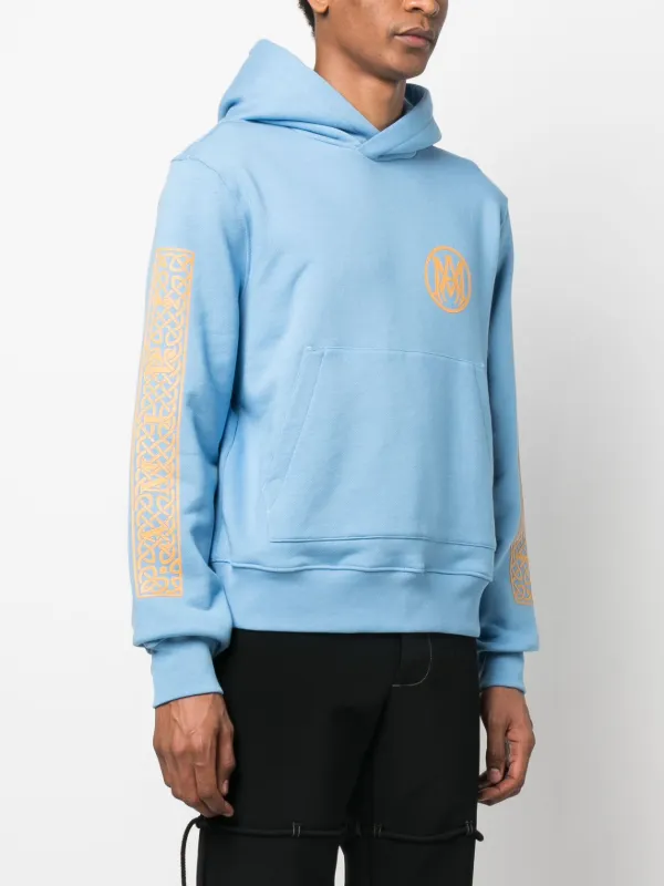 AMIRI Ouija Board logo-print Hoodie | Blue | FARFETCH