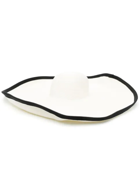 Max Mara sombrero de verano con ribete en contraste