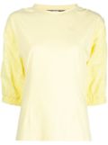 Karl Lagerfeld puffy woven sleeve top - Yellow