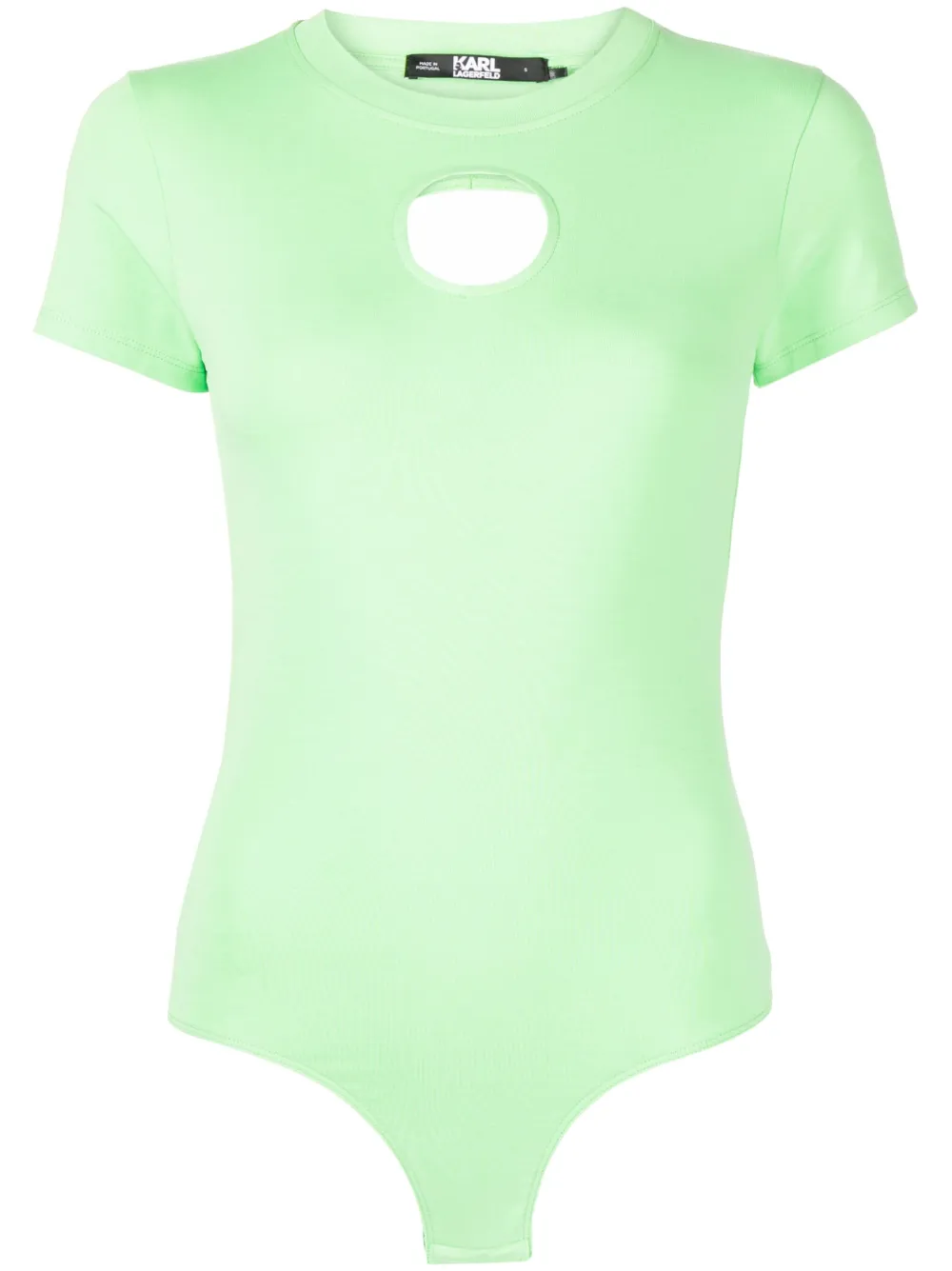 Karl Lagerfeld Body Mit Cut-outs In Green