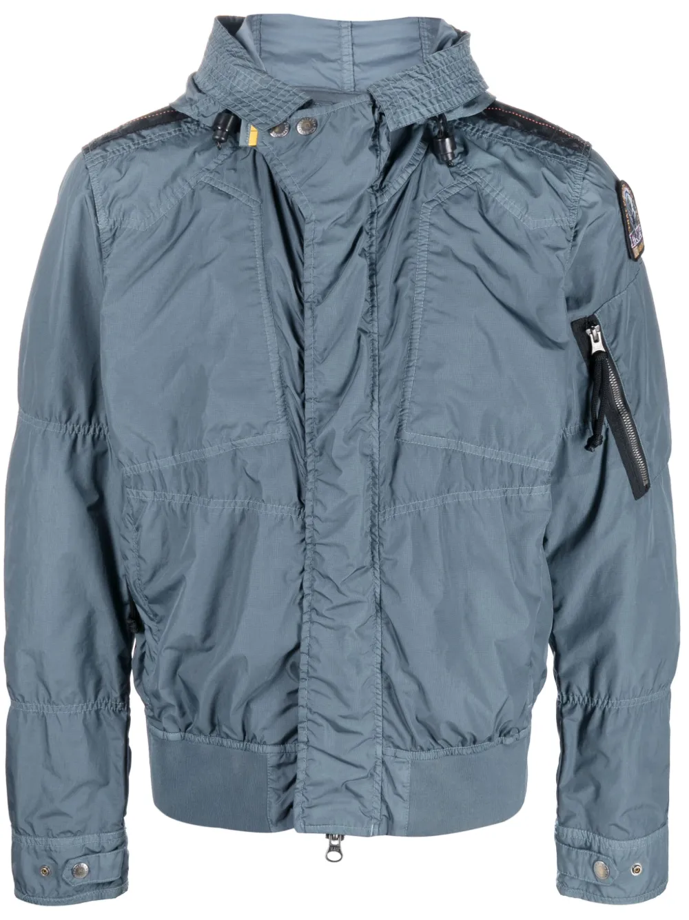 Parajumpers Kore ruched-effect hooded jacket - Blue