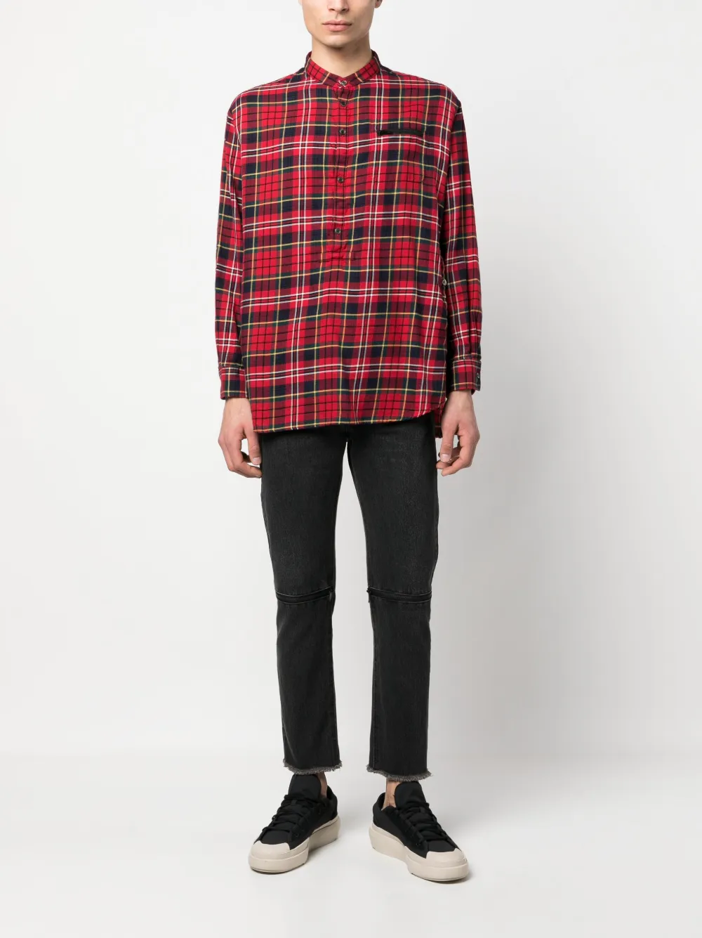 Undercover tartan-check Cotton Shirt - Farfetch