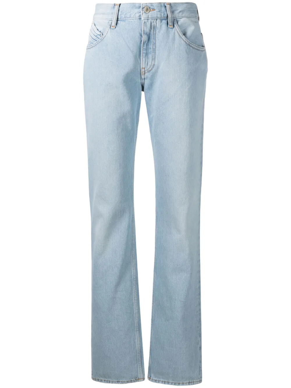 Shop Attico Straight-leg Jeans In Blau