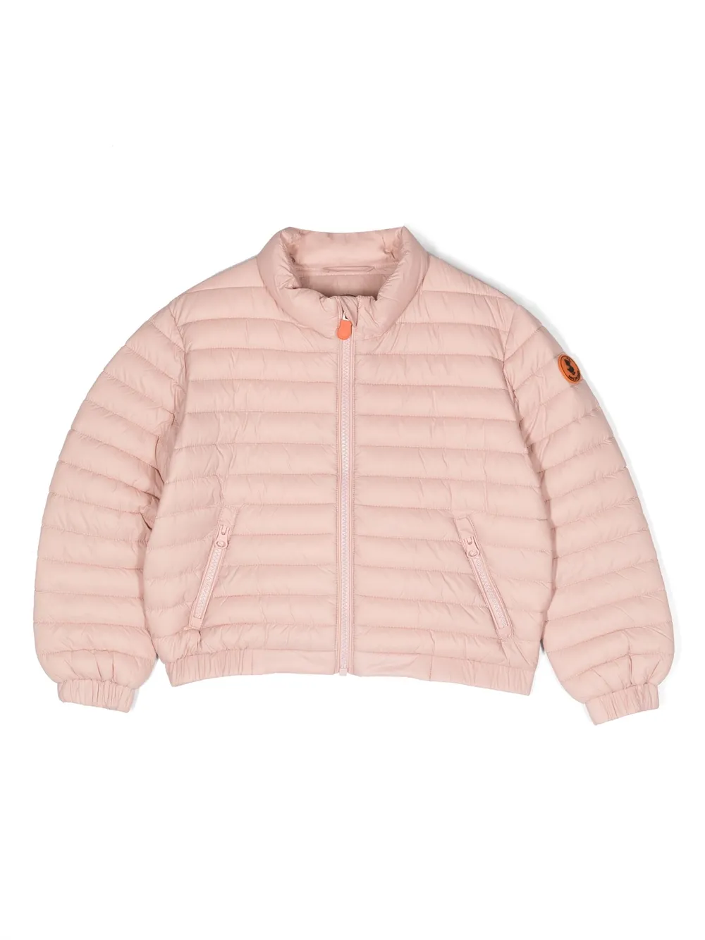 Save The Duck Kids' Logo-patch Padded Jacket In Pink