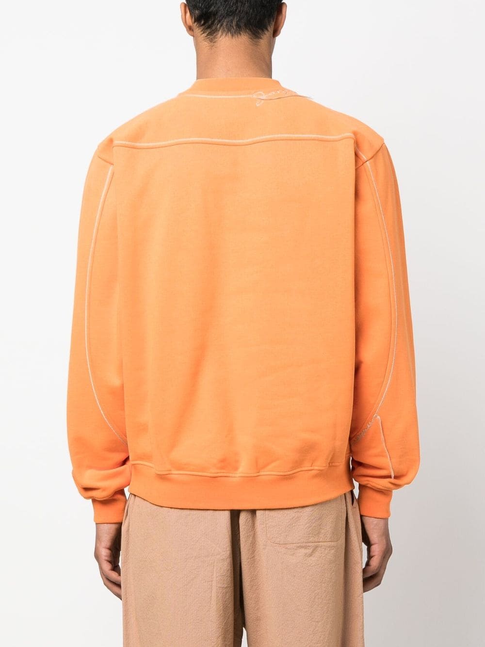 Shop Jacquemus Le Sweatshirt Fio Cotton Sweatshirt In Orange