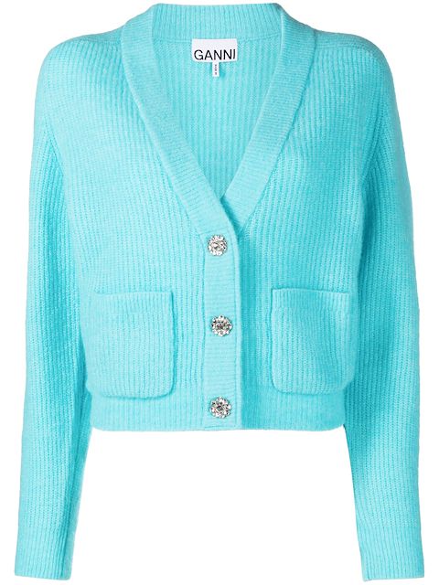 GANNI embellished-button cardigan