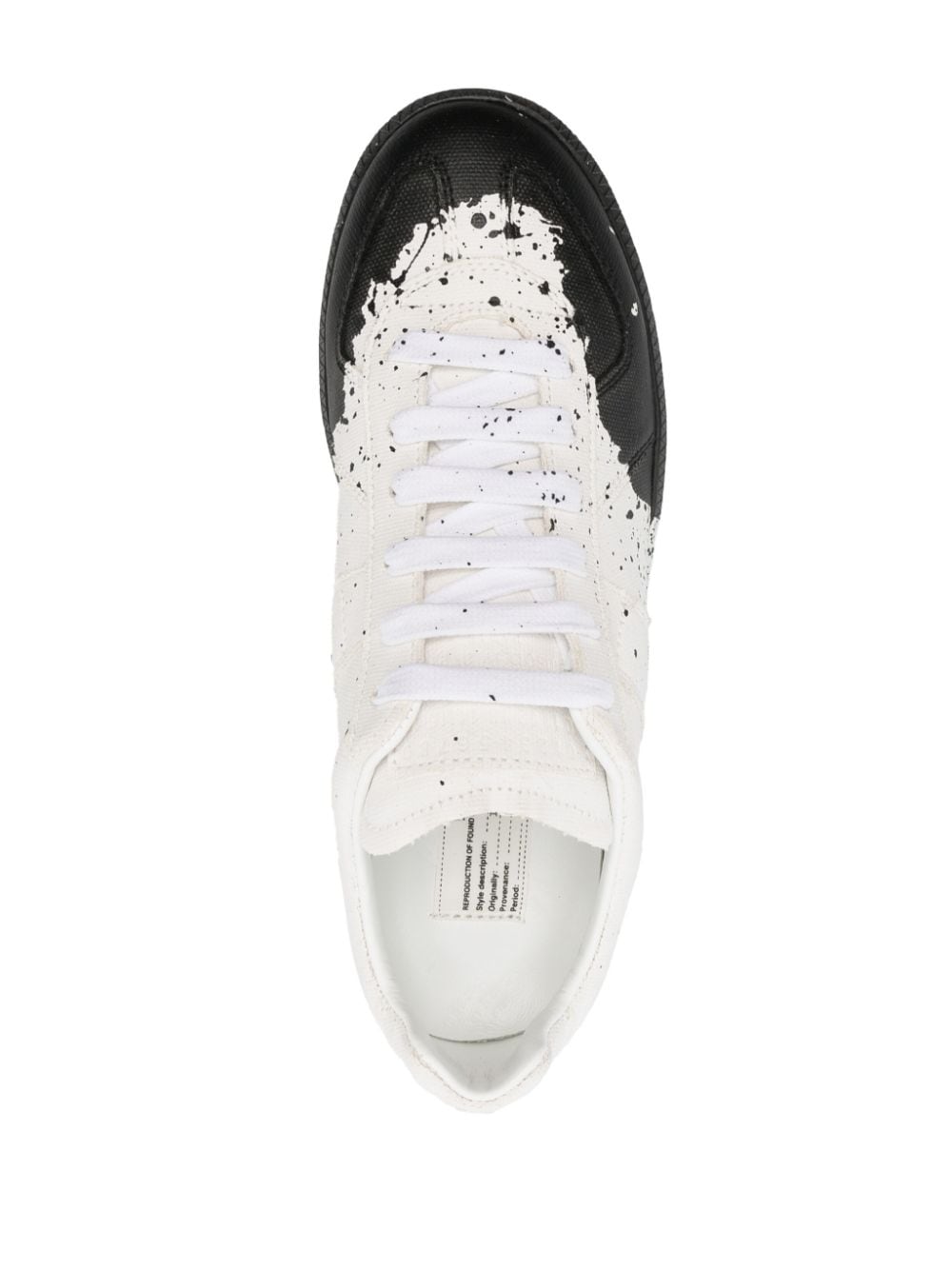 Maison Margiela Replica Paint Splash Low Top Sneaker In White/black ...