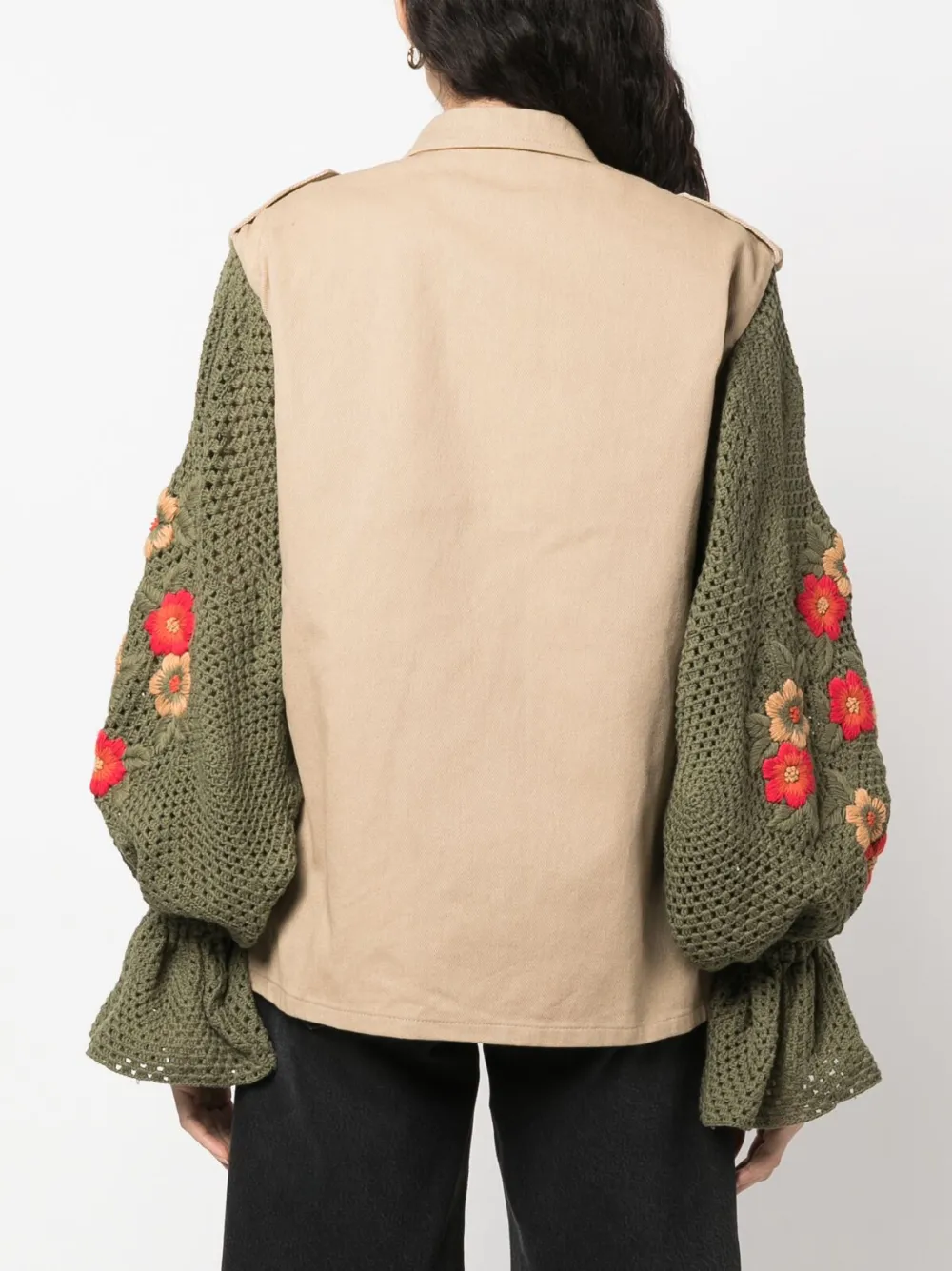 Khaki embroidered clearance jacket