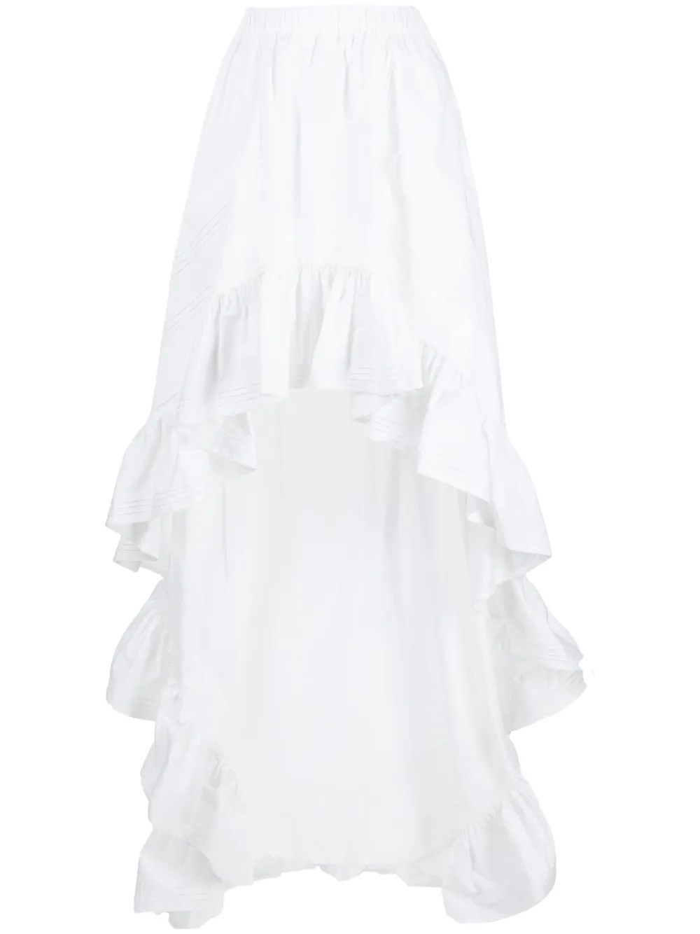 Shop Amen Asymmetric Maxi Skirt In Weiss