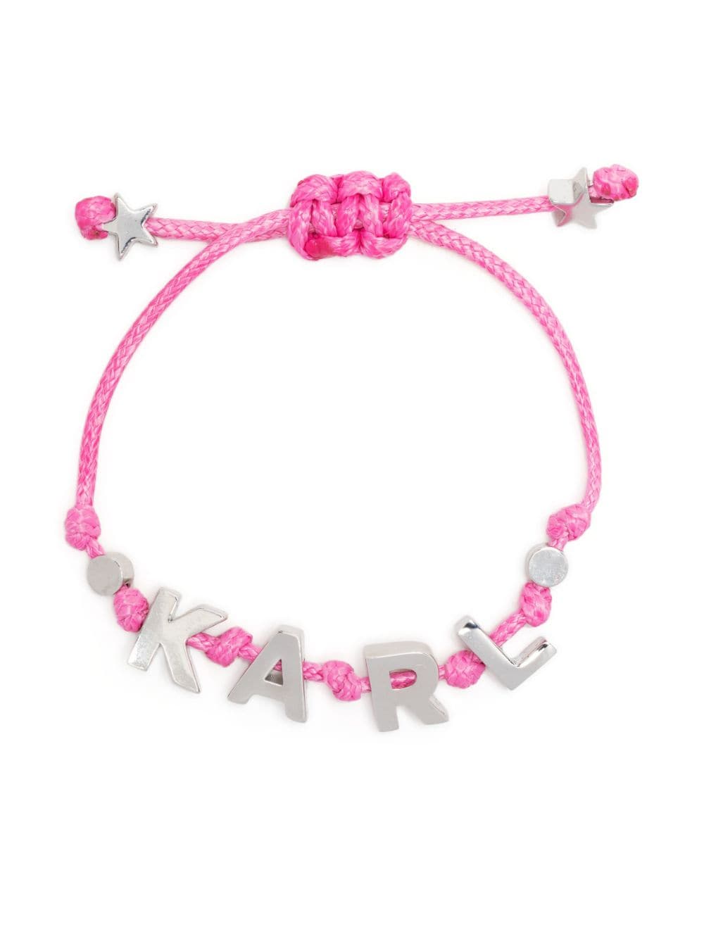 Karl Lagerfeld K/summer Woven Letters Bracelet In Pink