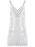 Rabanne circle disc transparent minidress - Neutrals