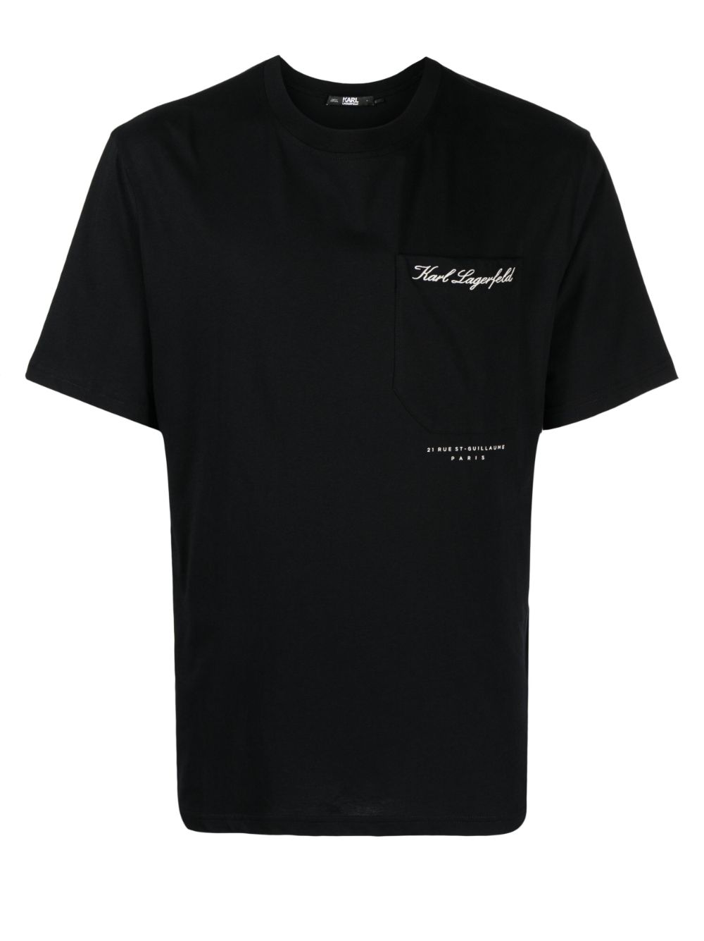 Karl Lagerfeld Hotel Karl embroidered-logo cotton T-shirt - Black