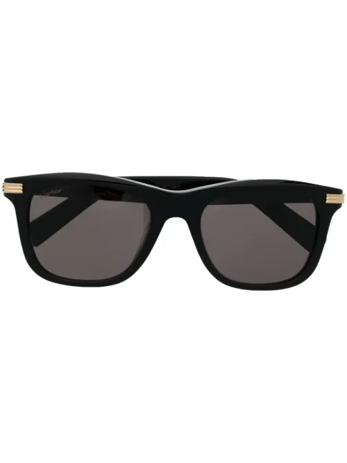 Lunettes de soleil à monture carrée - Cartier Eyewear - Modalova