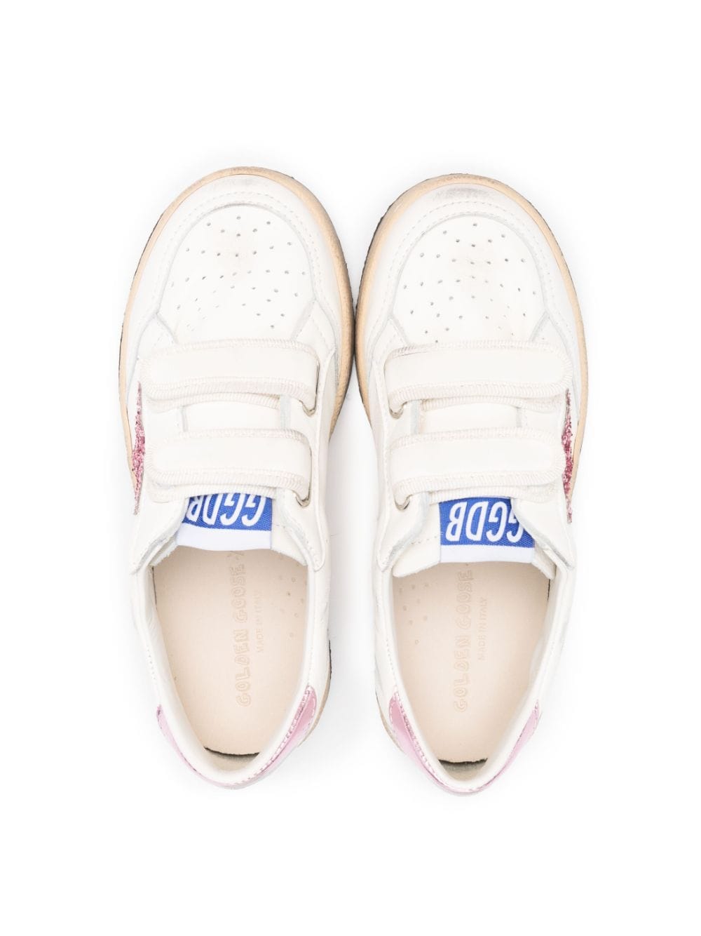 Shop Golden Goose Superstar Touch-strap Trainers In White