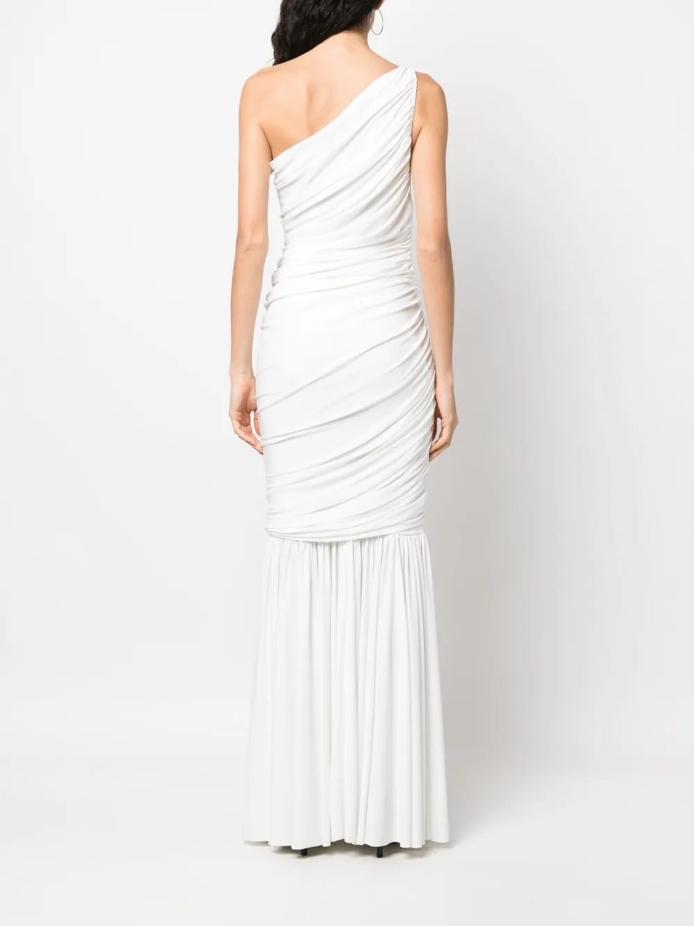 Norma Kamali Oneshoulder Draped Long Dress In White ModeSens