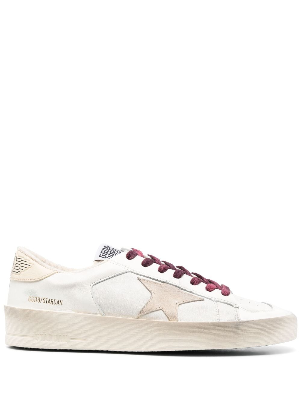Golden Goose Super-star Leather Sneakers In Weiss