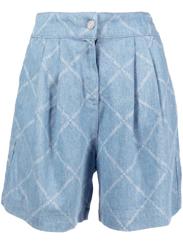 Louis Vuitton Jacquard Monogram Denim Shorts - Farfetch