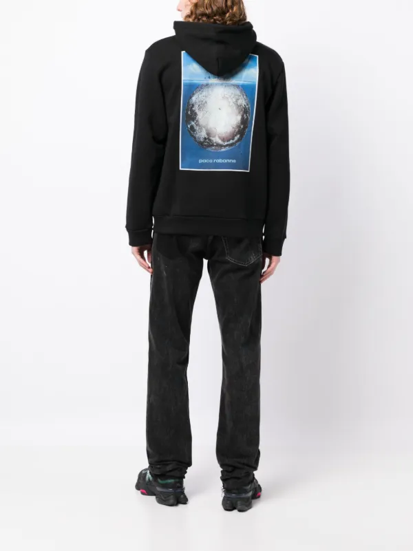 Rabanne x Kimura Tsunehisa world-print Hoodie | Black | FARFETCH