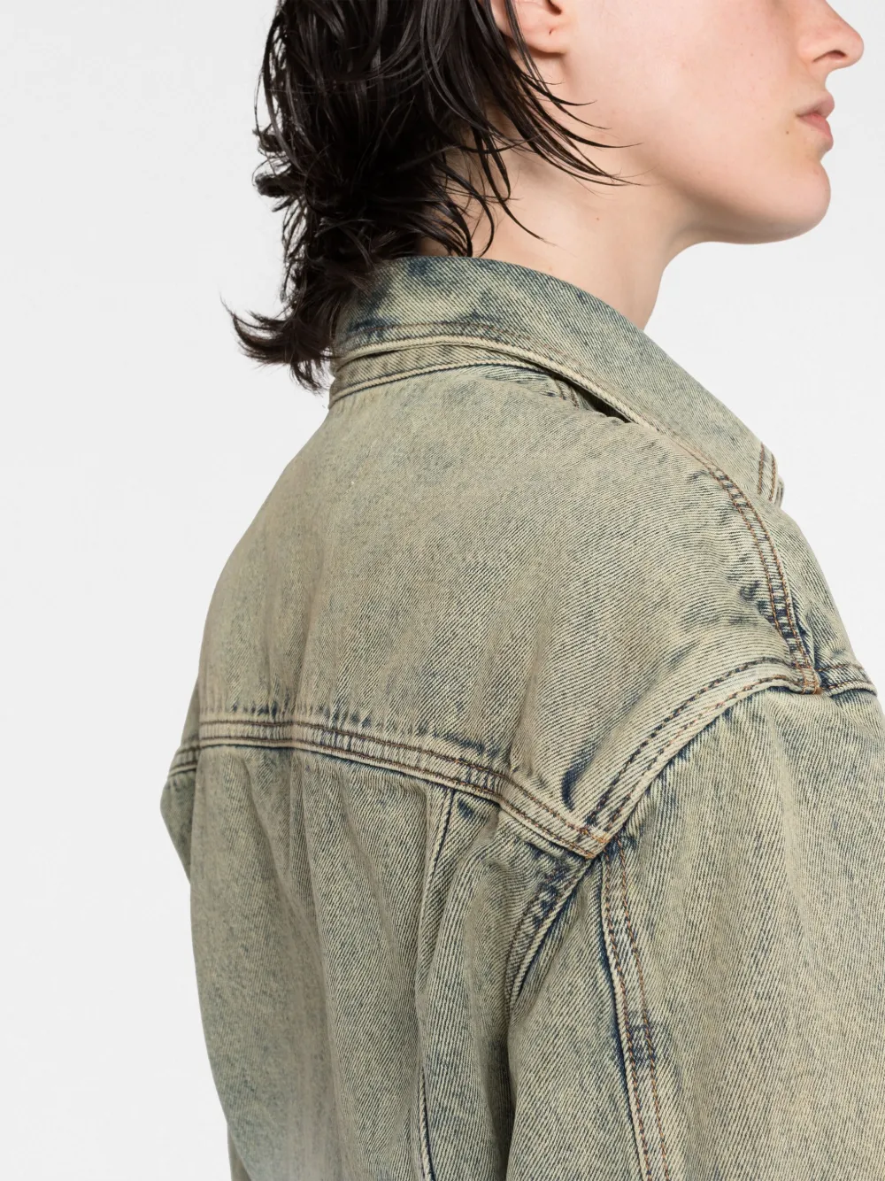 OFF-WHITE HOODED DENIM JACKET