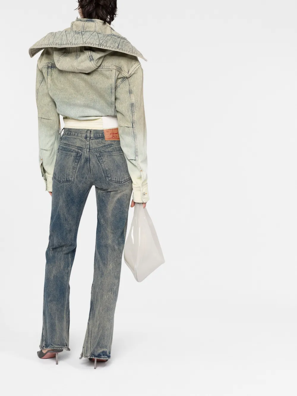 OFF-WHITE HOODED DENIM JACKET