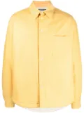 Jacquemus embroidered-logo button-fastening shirt - Yellow