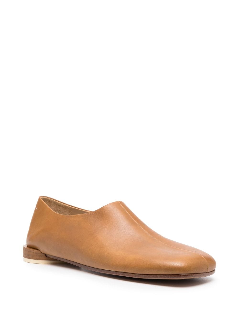 MM6 Maison Margiela Leren loafers - Bruin