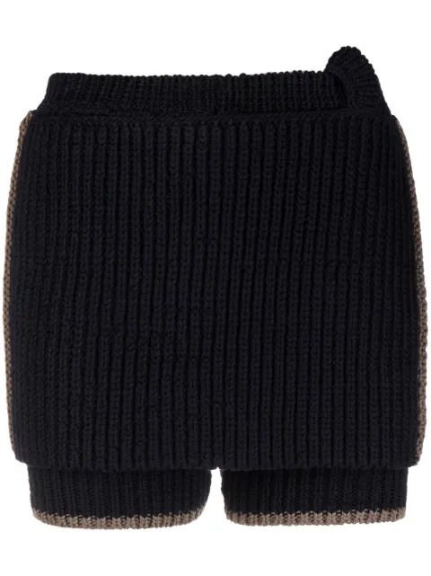 Jacquemus Pipa knitted mini shorts