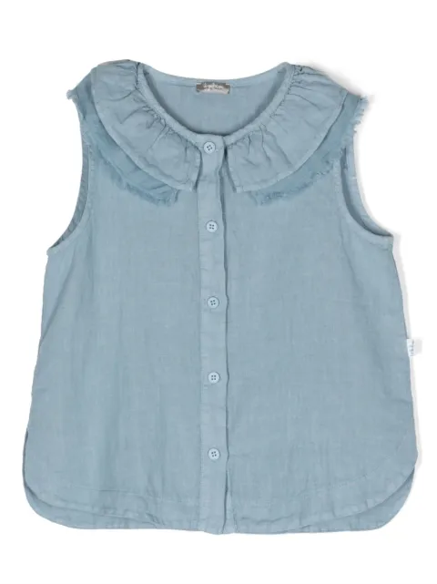 Il Gufo fringed sleeveless blouse