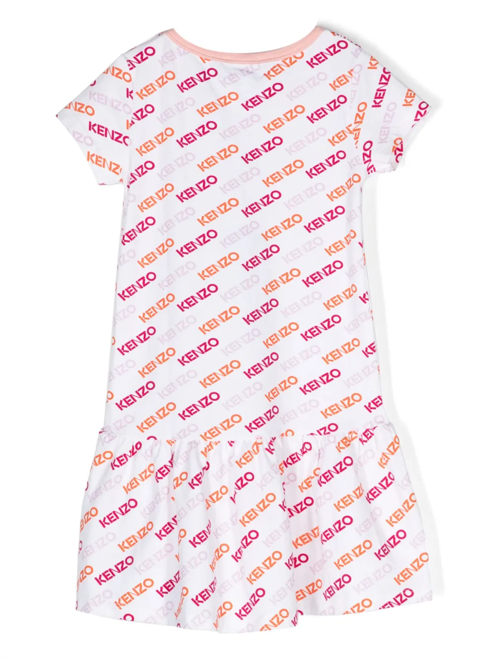 Kenzo Kids T-shirtjurk met logoprint - Wit