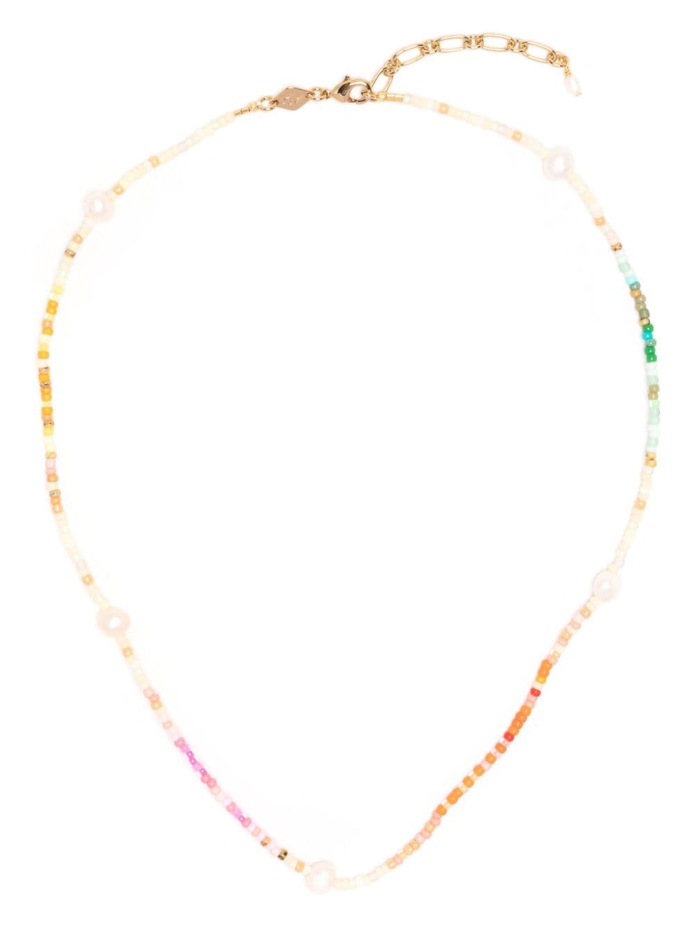anni lu collier rainbow nomad à détails de perles - multicolore