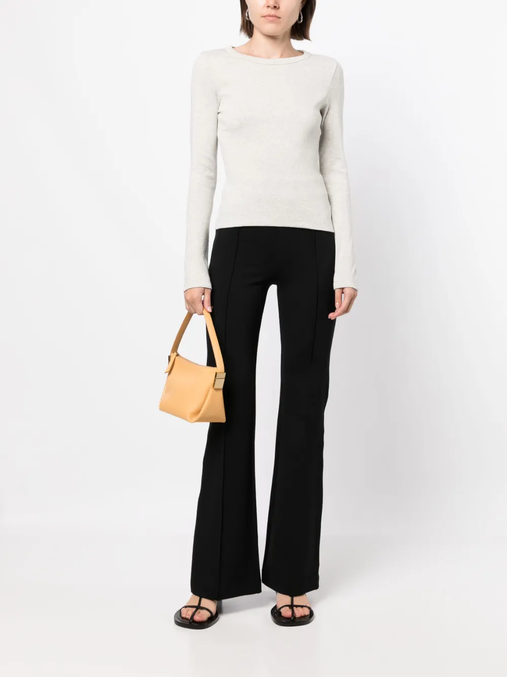 Flore Flore Max Organic-cotton Long-sleeved T-shirt In Grey