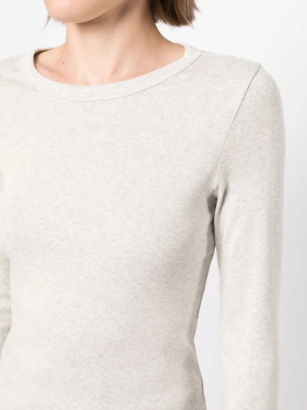 Flore Flore Max Organic-cotton Long-sleeved T-shirt In Grey