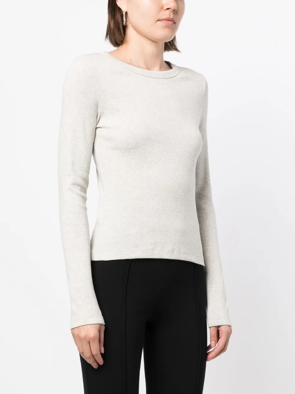 Flore Flore Max Organic-cotton Long-sleeved T-shirt In Grey