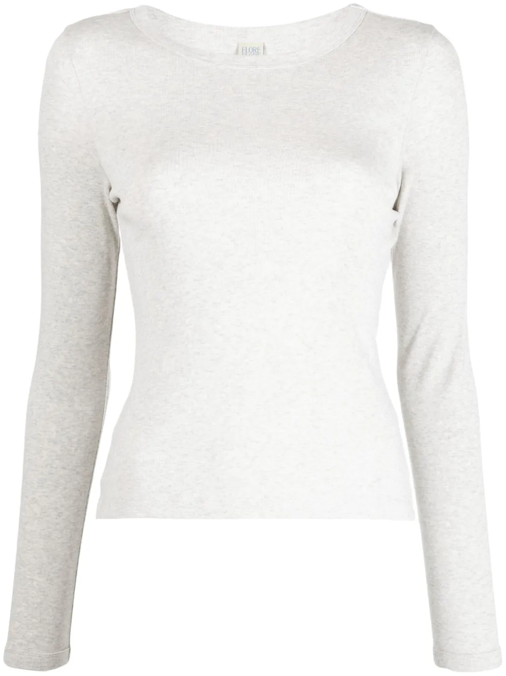 Flore Flore Max Organic-cotton Long-sleeved T-shirt In Grey